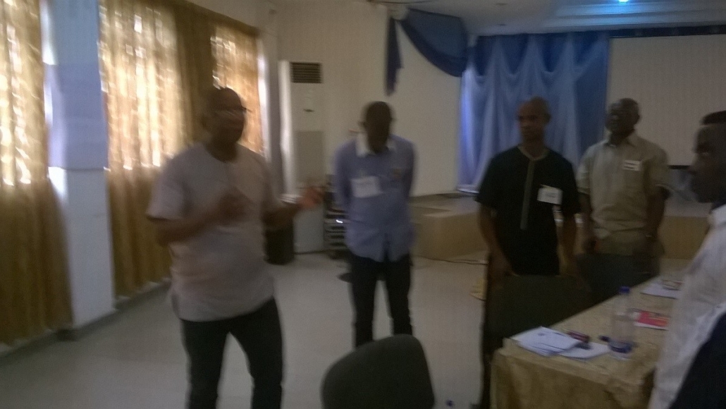 Mr. Abiodun Amoo talking on Vision and Mission statements
