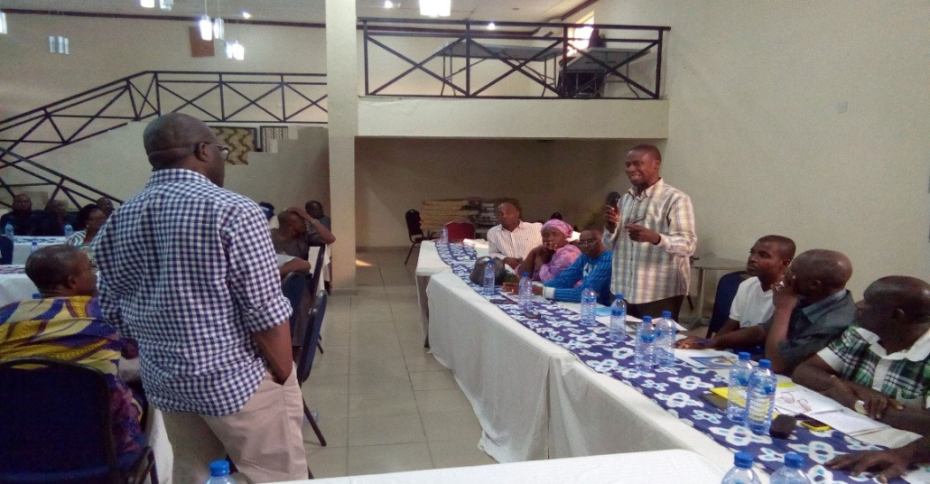 Mr Ola Akinrinwade of Bargong farms talking about the economic benefits of Bee keeping on cocoa farm